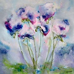 Spring Buds II by Emilija Pasagic - Original Painting on Box Canvas sized 36x36 inches. Available from Whitewall Galleries